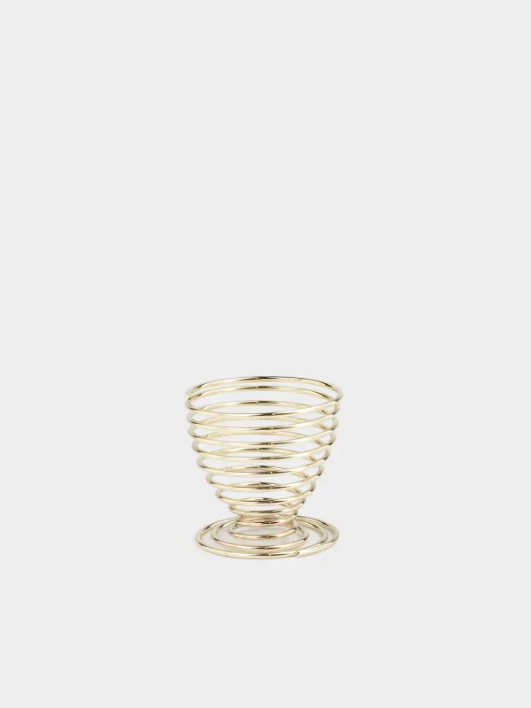 Жұмыртқа ұстағыш, 5 см, болат, алтын, Құйын, twist gold, image-0