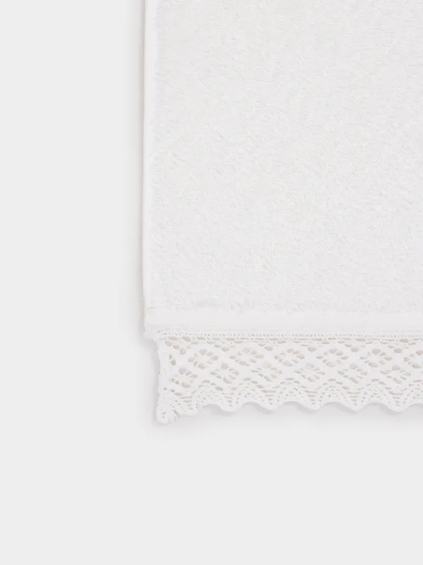 Сүлгі, 40х60 см, мақта, сүт түстес, Шілтер, Lace cotton, image-3