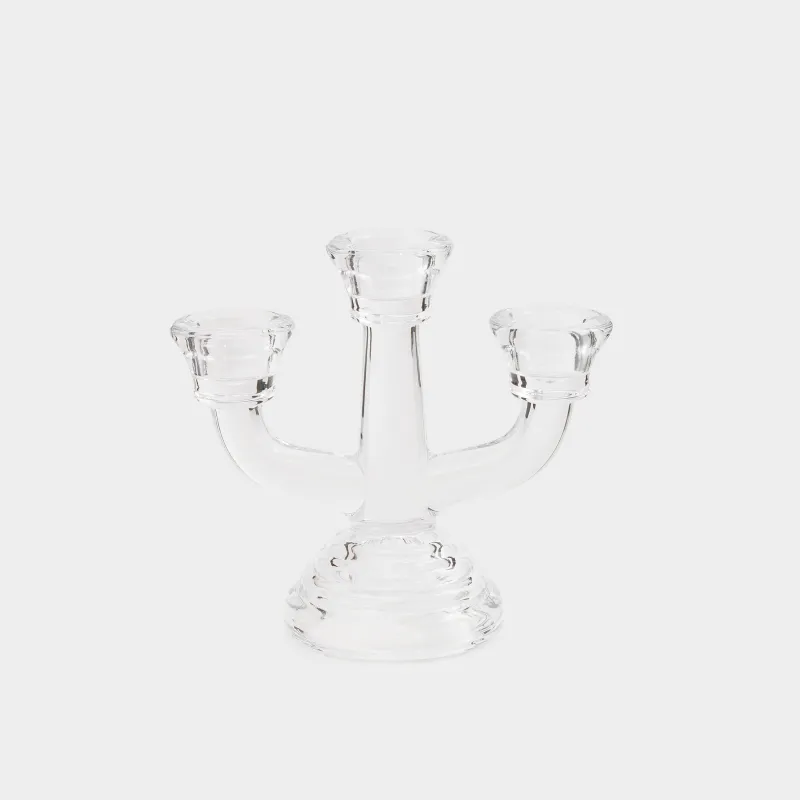 Подсвечник, 13 см, для тонких свечей, Clear