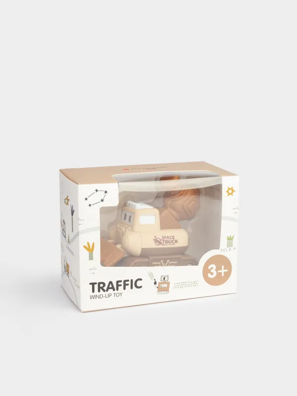 Ойыншық, 12х11 см, пластик, қоңыр, Бульдозер, Traffic, image-6
