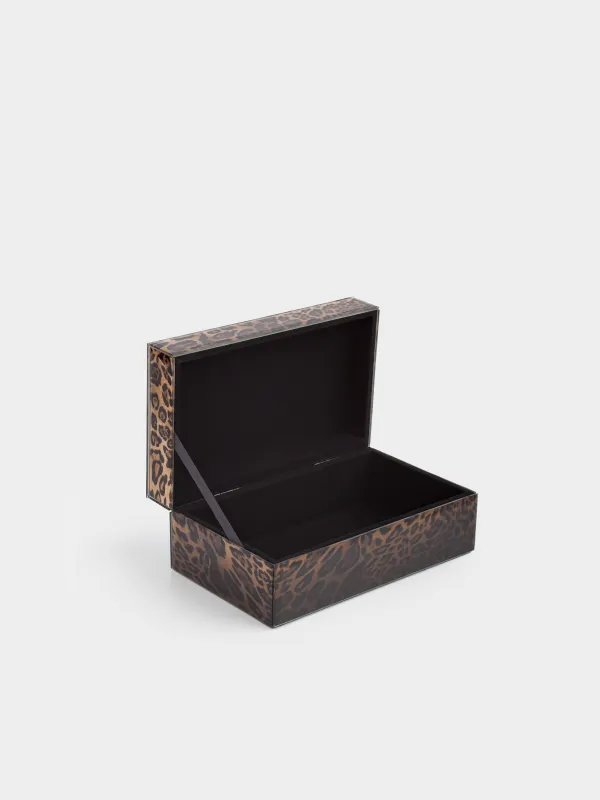 Зергерлік қорап, 21х13 см, шыны, Барыс, Leopard, image-4