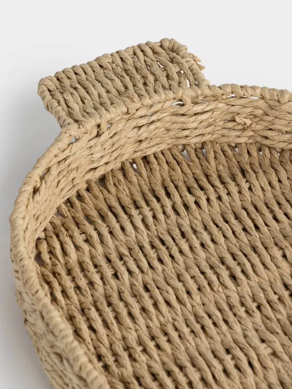 Поднос, 38х24 см, плетеный, с ручками, целлюлоза, овальный, Braided, image-3
