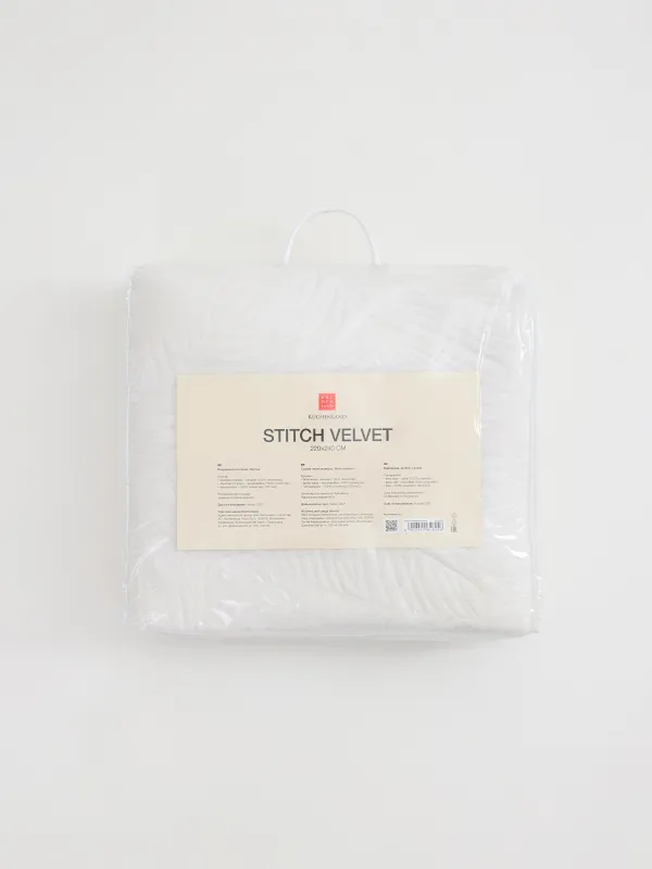 Покрывало, 220х240 см, стеганое, Листья, Stitch velvet, image-6