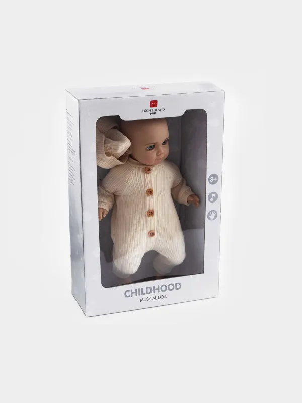 Кукла, 35 см, музыкальная, ПВХ, Пупс в одежде, Childhood, image-5