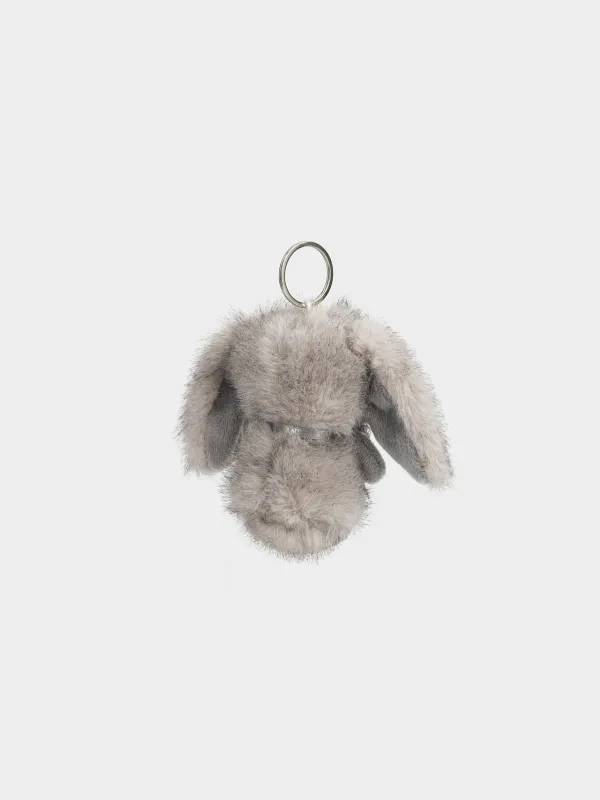 Брелок, 11 см, мягкий, полиэстер/металл, серый, Заяц, Rabbit, image-2