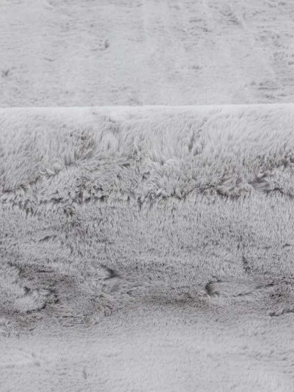 Кілем, 150х210 см, жасанды тері, ашық сұр, Monotone, image-1