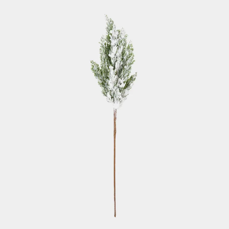Ветка декоративная, 77 см, Заснеженная хвоя, Snowy decor
