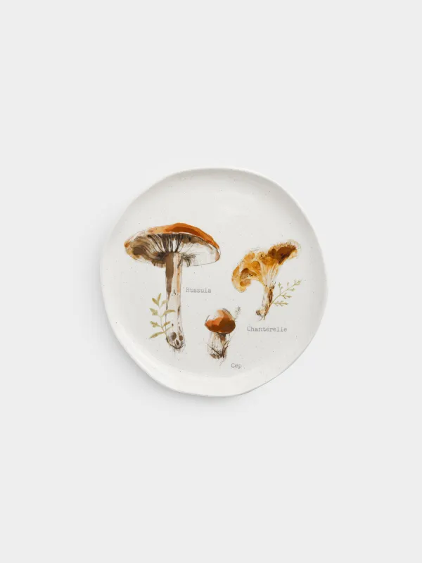 Тарелка обеденная, 26 см, фарфор N, молочная, Грибы, Autumn gifts, image-0