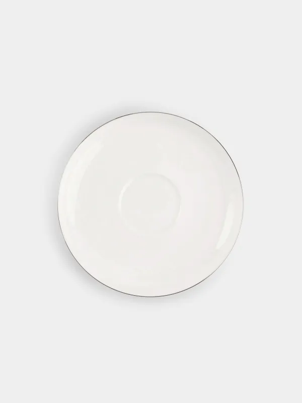 Шай жұбы, 2 тұлға, 4 зат, 250 мл, F фарфоры, ақ, Ideal silver, image-4