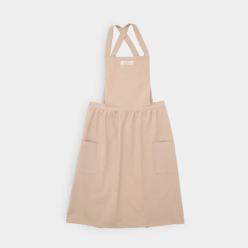 Фартук-платье, 79х88 см, хлопок, бежевый, Vintage kitchen