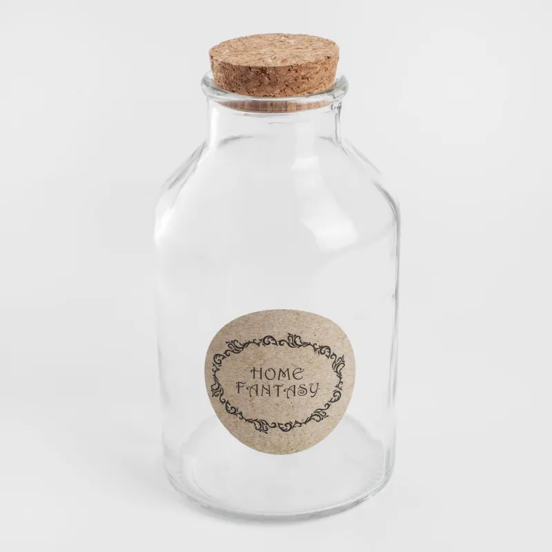 Банка для сыпучих продуктов, 750 мл, Clear cork, image-0