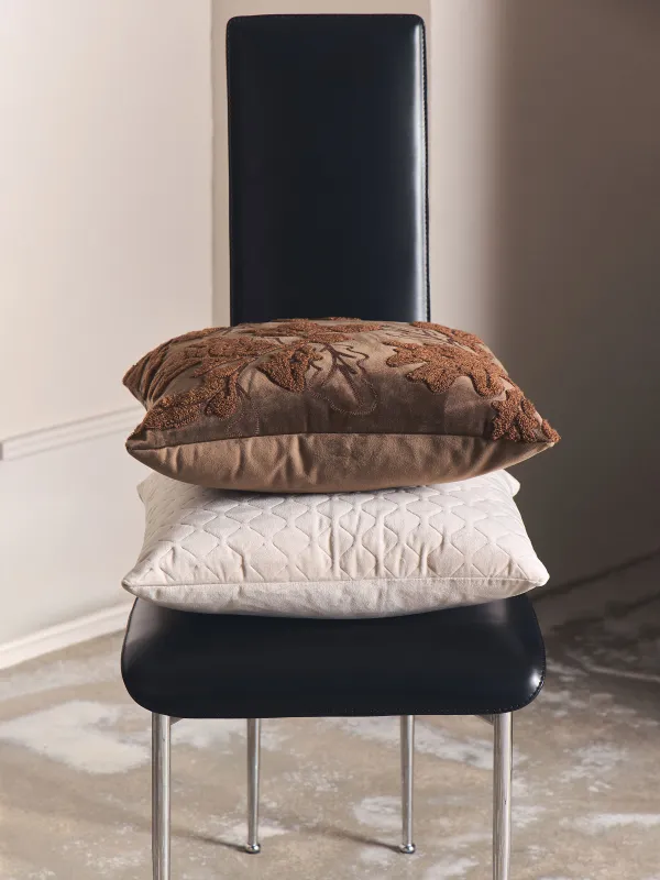 Сәндік жастық, 45х45 см, барқыт, қоңыр, Емен жаңғақтары, Velvet, image-2