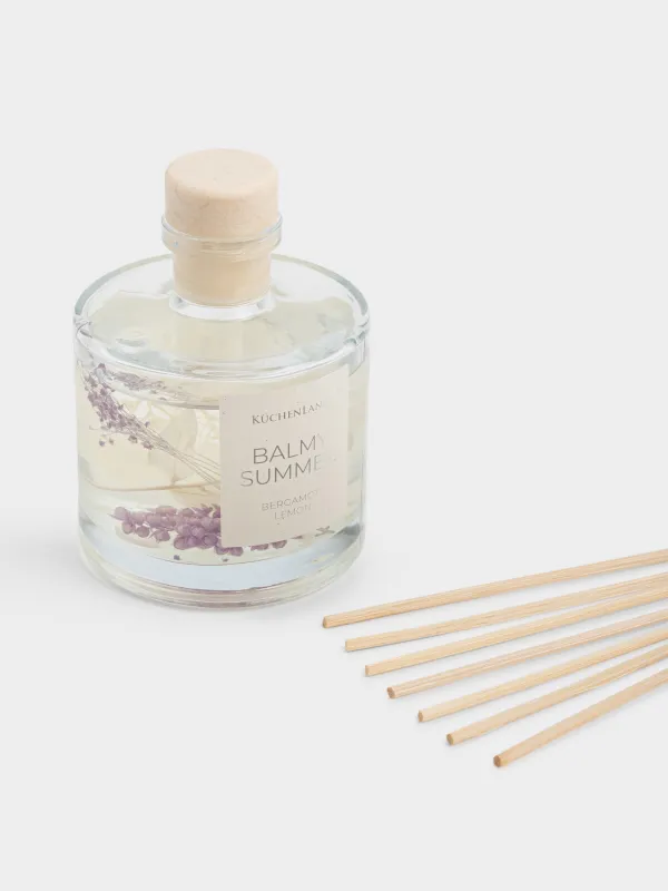 Хош иісті диффузор, 180 мл, кептірілген гүлдері бар, Bergamot Lemon, Balmy summer, image-2