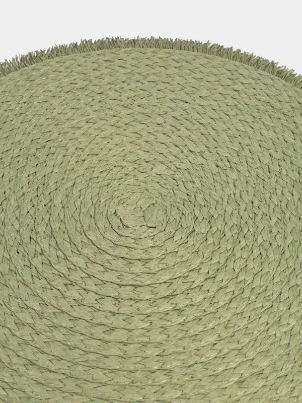 Салфетка под приборы, 38 см, с бахромой, из целлюлозы, Straw, image-2
