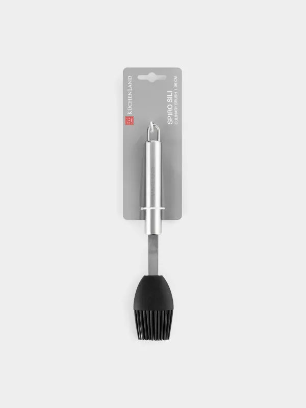 Пісіру щеткасы, 23 см, силикон / болат, қара, Spiro, image-3