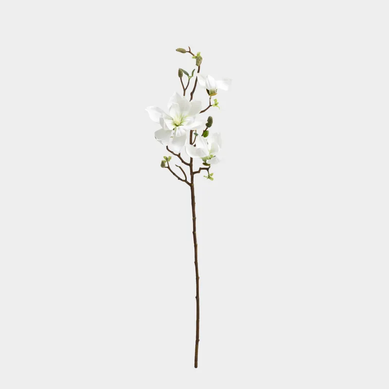 Ветка декоративная, 90 см, Белая магнолия, Magnolia