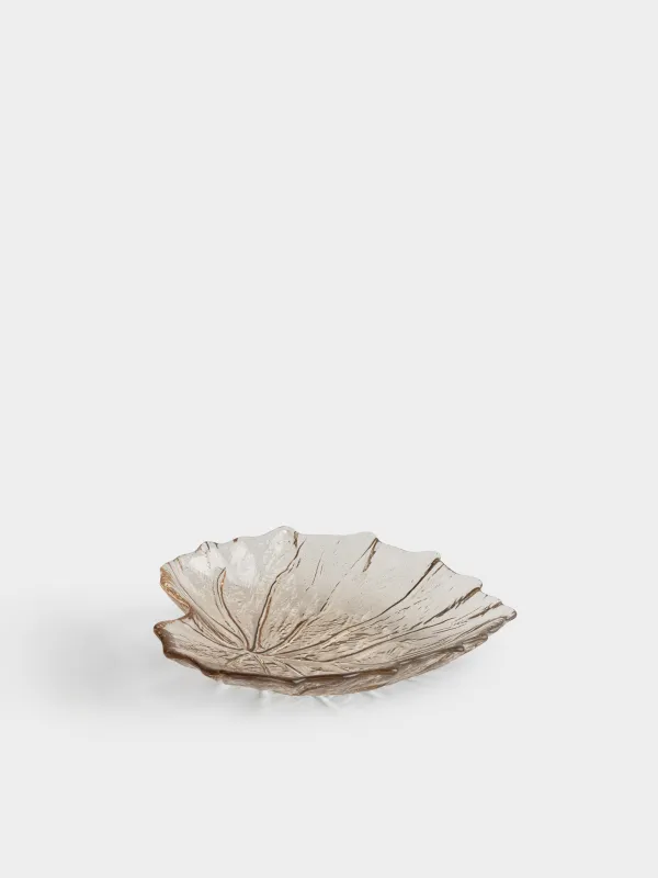 Ыдыс, 16х14х2 см, шыны, жасыл, Жапырақ, Leaves, image-4