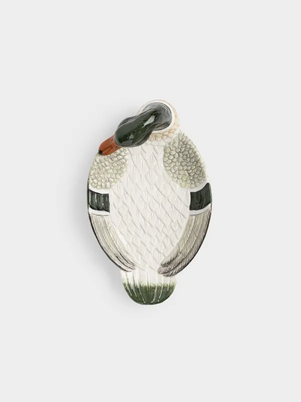 Ыдыс, 32х19х12 см, керамика, сұр-жасыл, Үйрек, Duck, image-2