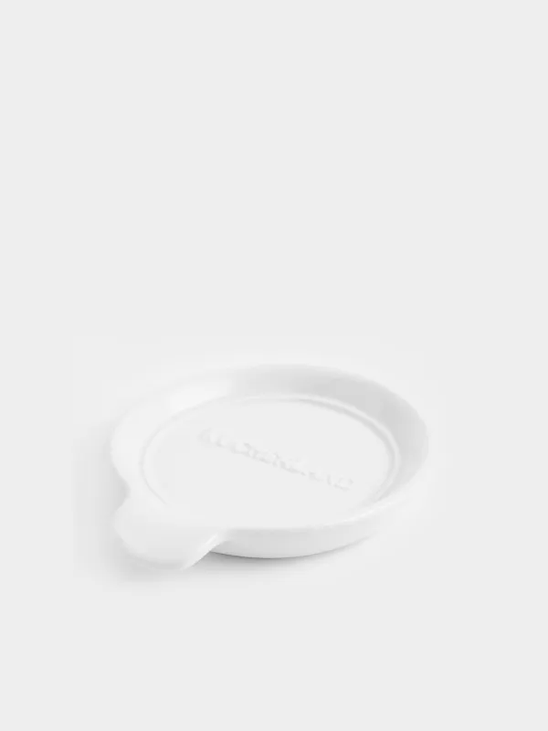 Қасық тұғыры, 12 см, керамика, ақ, шеңбер, Ceramo, image-1