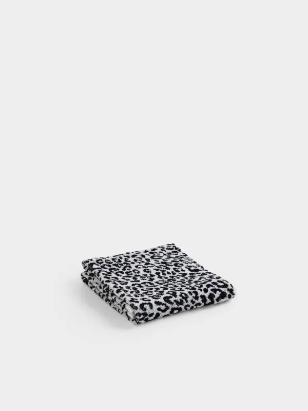 Сүлгі, 50х100 см, мақта, сүт түстес, Леопард принті, Leopard cotton, image-0
