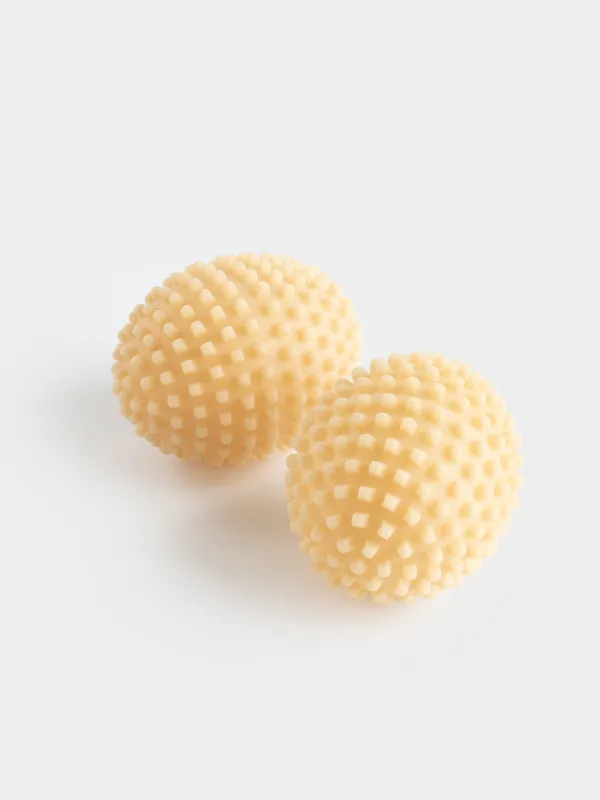 Жууға арналған шар, 8 см, 2 дана, ПВХ, сарғылт, Сопақ, Washing ball, image-1