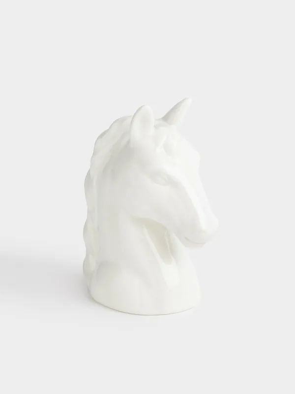 Светильник декоративный, 12 см, Голова лошади, Horse milky, image-0