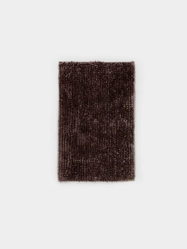 Кілемше, 50х80 см, сырғанауға қарсы, полиэстер, қоңыр, Fluff, image-0