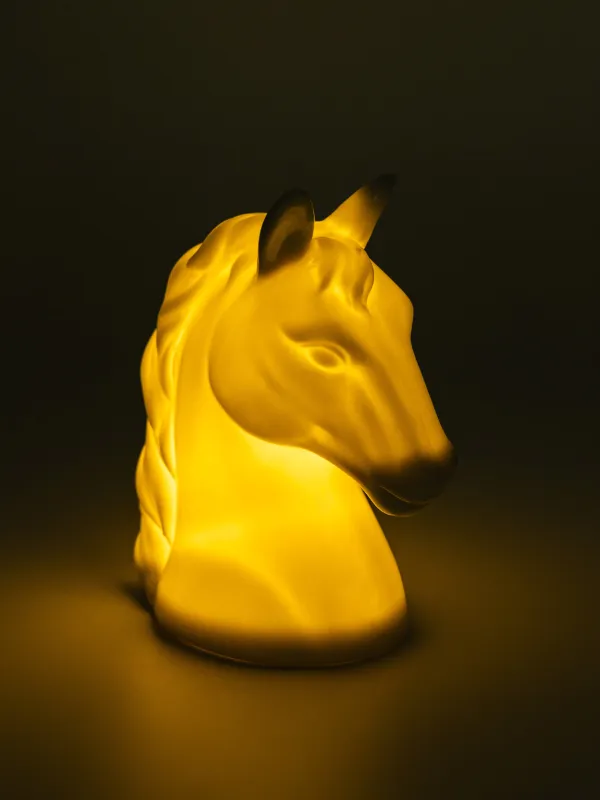 Светильник декоративный, 12 см, Голова лошади, Horse milky, image-5