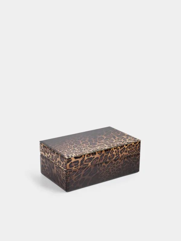 Зергерлік қорап, 21х13 см, шыны, Барыс, Leopard, image-2