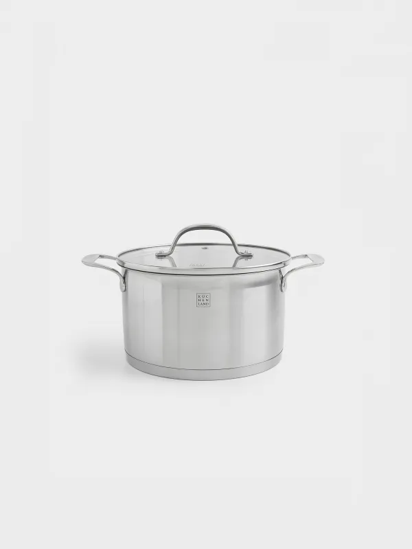 Кәстрөл, 20 см, 3,5 л, қақпағы бар, Silver Stone, image-0