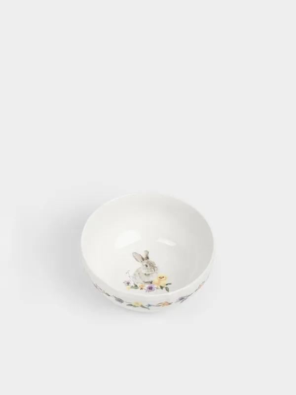 Салат ыдысы, 16х5 см, мл, фарфор N, ақ, Қоян және балапан, Rabbit Easter, image-1