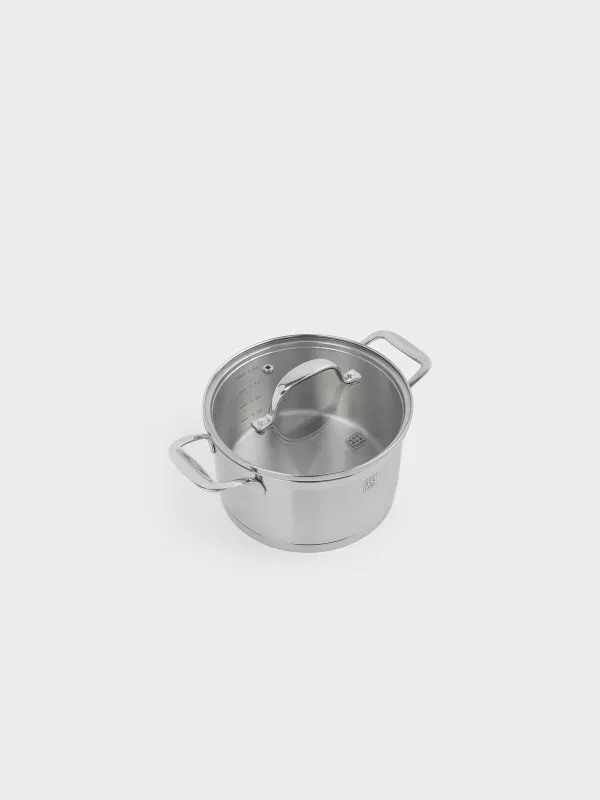 Кәстрөл, 18 см, 2,5 л, қақпағы бар, Silver Stone, image-1