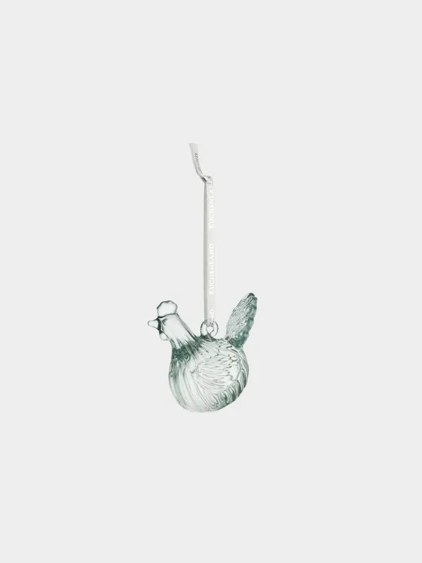 Сәндік салпыншақ, 7 см, шыны, көгілдір, Әтеш, Tradition Easter, image-0