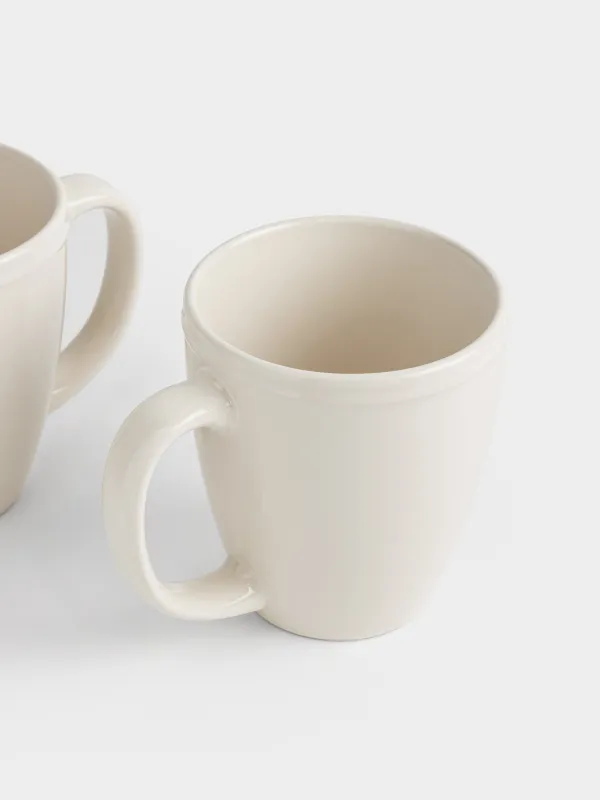 Саптыаяқ, 430 мл, 2 дана, керамика, сүт түстес, Классика, Ceramo classic, image-1
