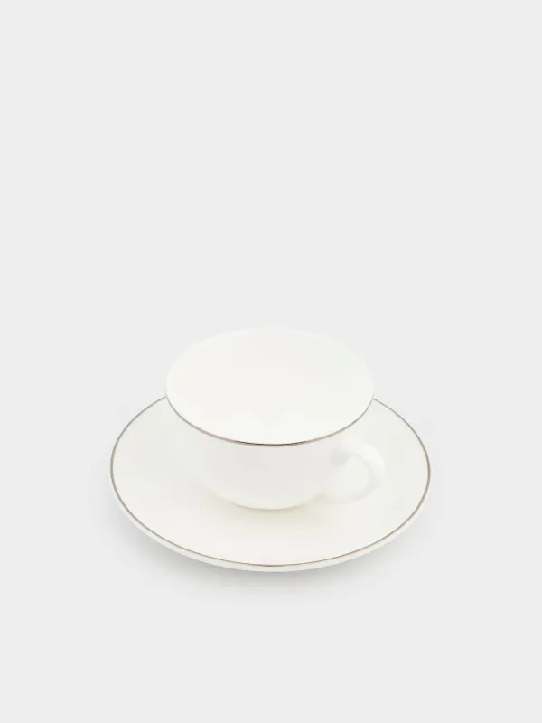 Шай жұбы, 2 тұлға, 4 зат, 250 мл, фарфор F, Pearl-platinum, image-1