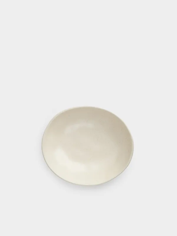 Салат ыдысы, 22х6 см, мл, керамика, сүт түстес, Мыжылған әсер, Crumple creme, image-2