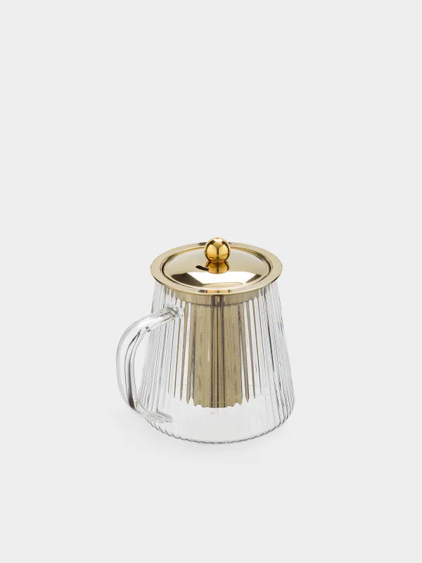 Шайнек, 900 мл, шыны Б/болат, алтын, Ribby gold, image-3