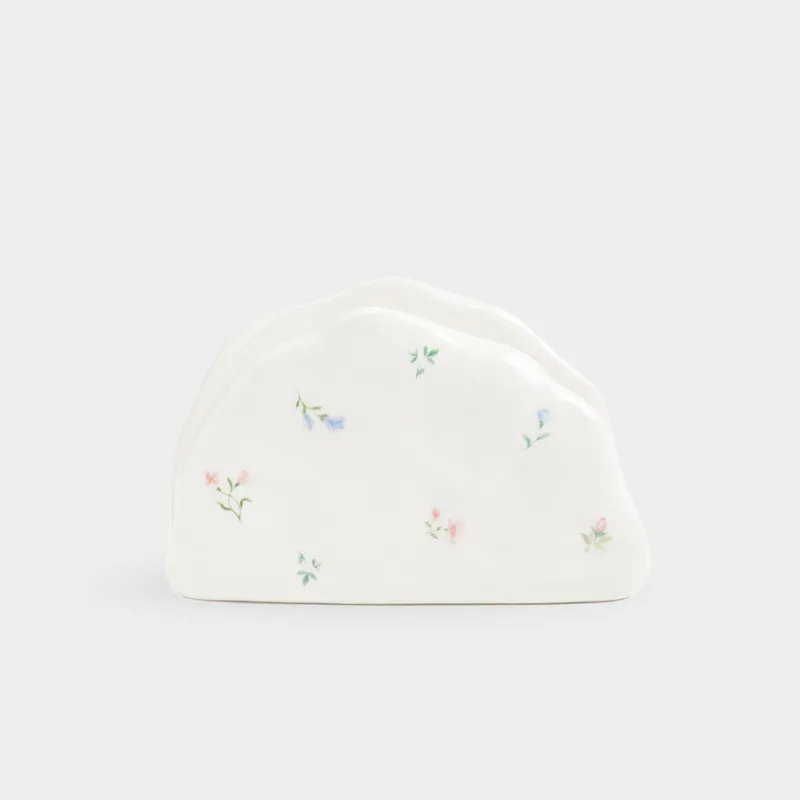 Майлық ұстағыш, 12 см, керамика, сүт түстес, Нәзік гүлдер, El flora