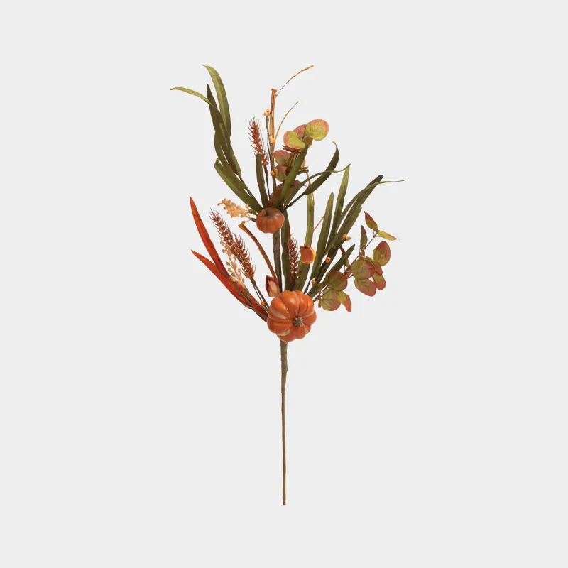 Ветка декоративная, 70 см, Тыквы и листья, Forest symphony decor
