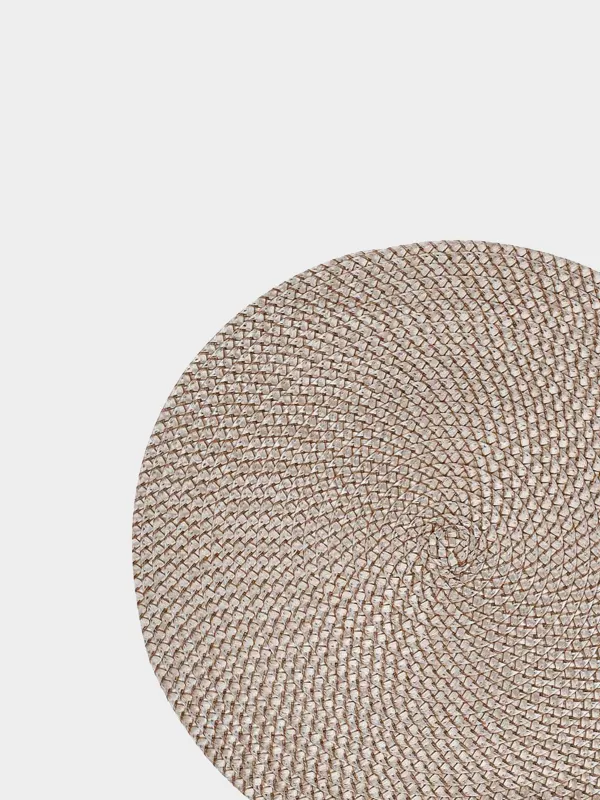 Аспап астындағы майлық, 38 см, полипропилен/ПЭТ, дөңгелек, құм, Circle Braid, image-1
