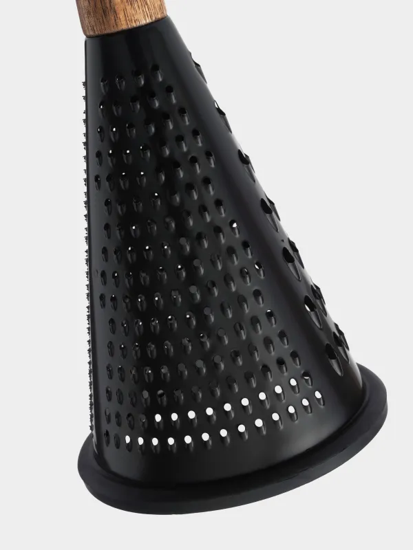 Үккіш, 25 см, болат / ағаш, дөңгелек, қара, Black style, image-3