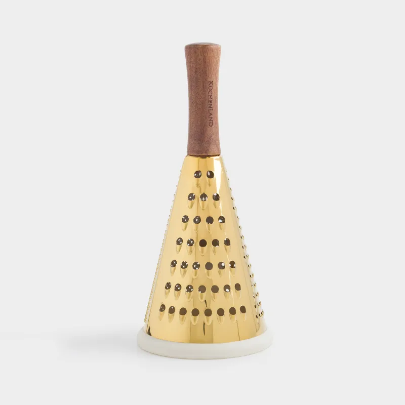 Үккіш, 25 см, болат/ағаш, дөңгелек, алтын, Classic gold