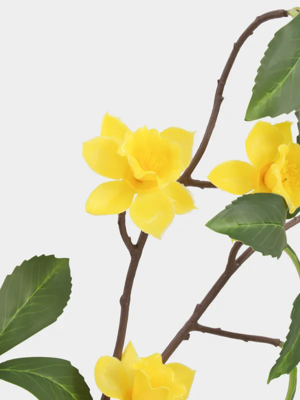 Ветка декоративная, 1 м, Желтые цветы, Flower garden, image-2