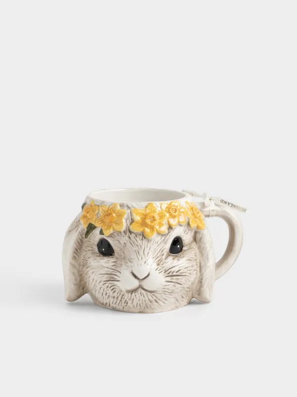Кружка, 470 мл, Кролик в цветочном венке, Rabbit in narcis, image-0