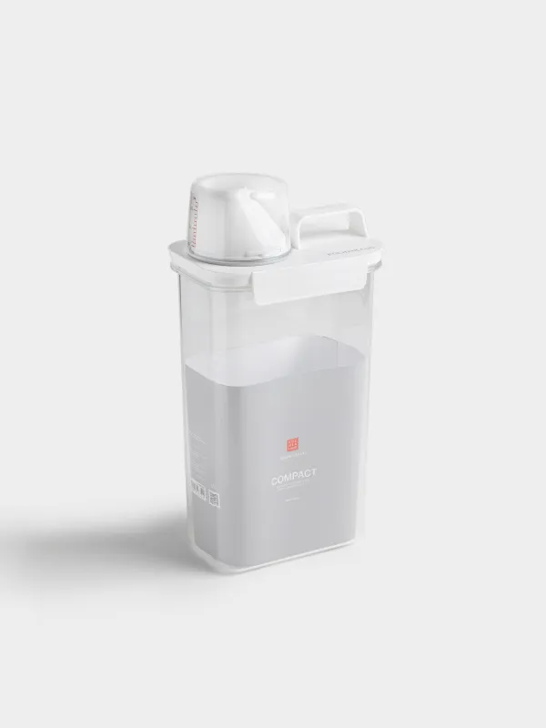Контейнер для стирального порошка, 2,3 л, с мерником, пластик, белый, Compact, image-5