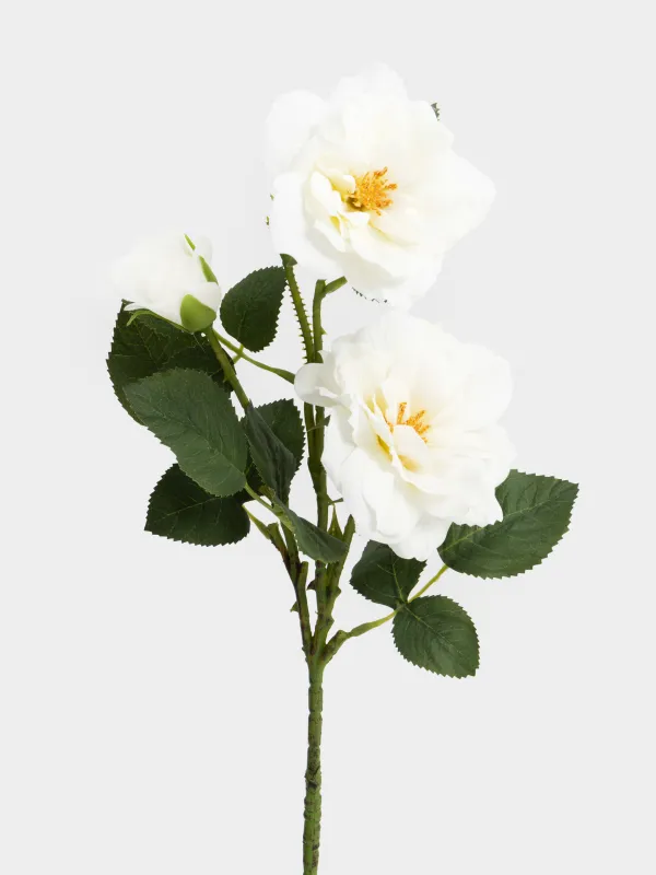 Ветка декоративная, 70 см, Белая роза, Flower garden, image-1