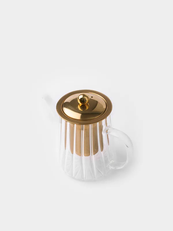 Шайнек, 600 мл, пайдаланылған Шыны / болат, алтын, Camellia gold, image-1