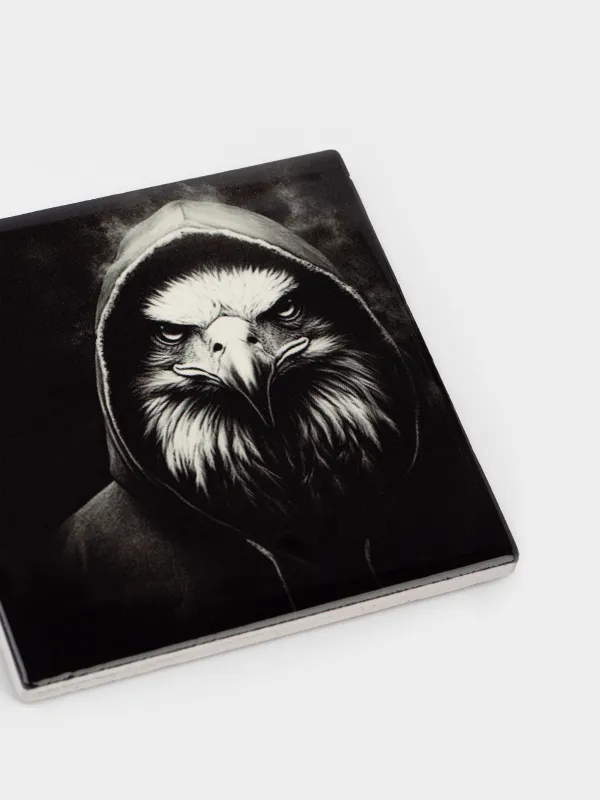 Саптыаяқ тұғыры, 11х11 см, шаршы, керамика/тығын, қара, Қыран, Brutal style, image-2