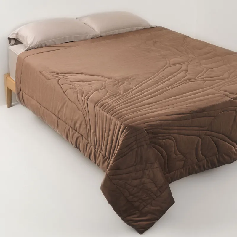 Покрывало, 220х240 см, стеганое, Пальмовые листья, Stitch velvet