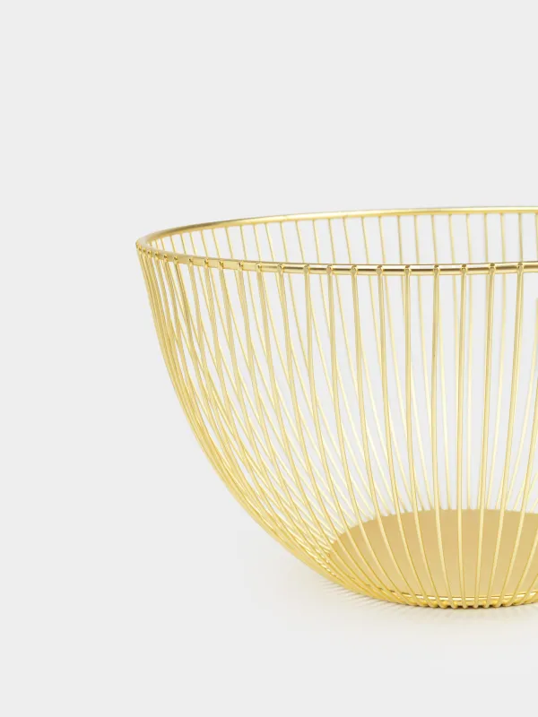 Жеміс себеті, 25 см, металл, алтын, Twist gold, image-2